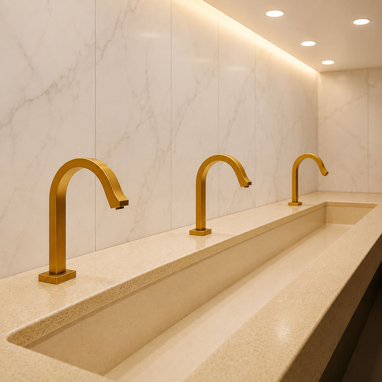 FontanaEdge Brushed Gold Touchless Faucet